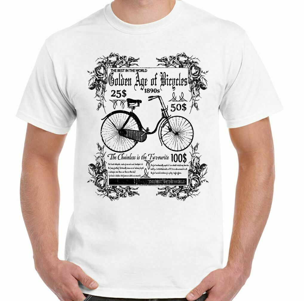 THE Golden Age Of Bicycles Mens Funny Cycling T-Shirt Bike Cycle MTB Road Racer