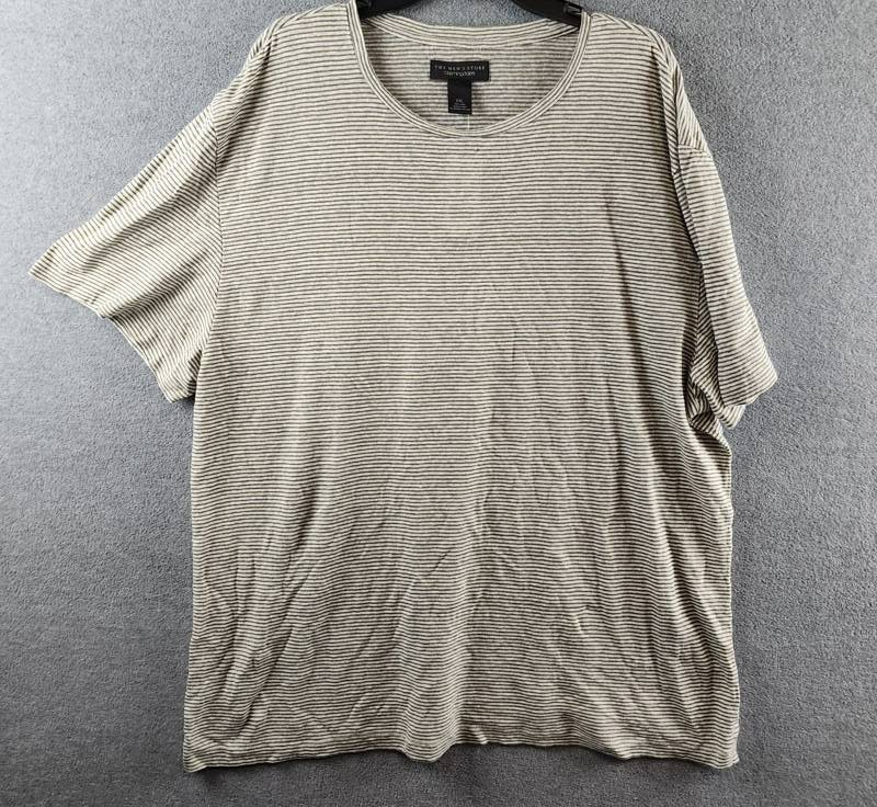 The Men’s Store at Bloomingdale’s Striped Linen Tee Men’s XXL Mermaid Pullover