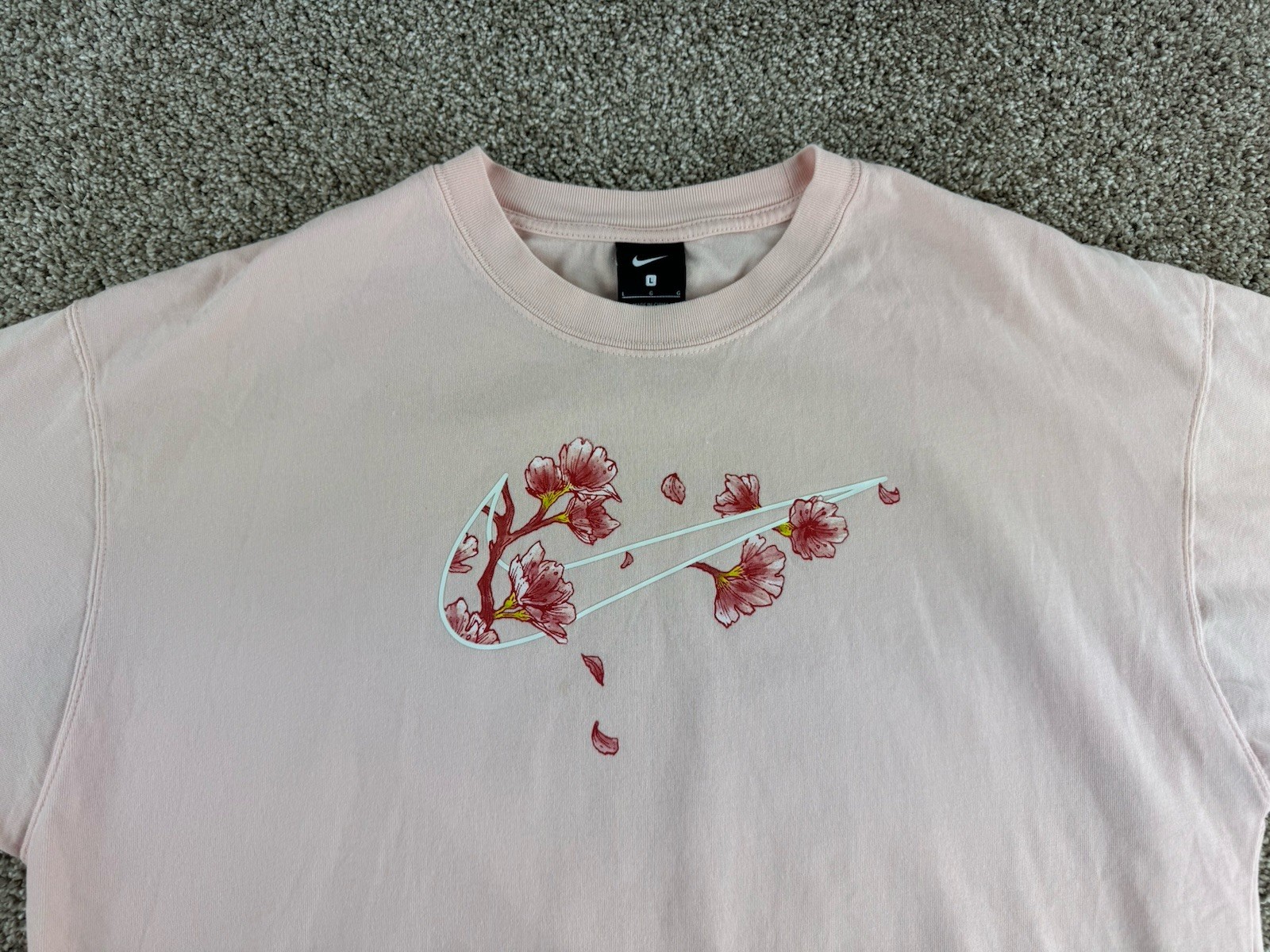 Nike Shirt Men’s L Pink Floral DNA City Edition Cherry Blossom Basketball RARE