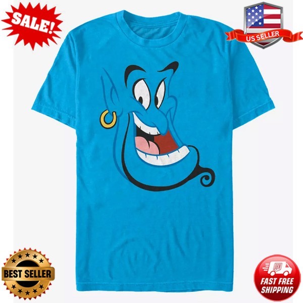 Disney Aladdin Genie Face T-Shirt S-5XL FREE SHIPPING