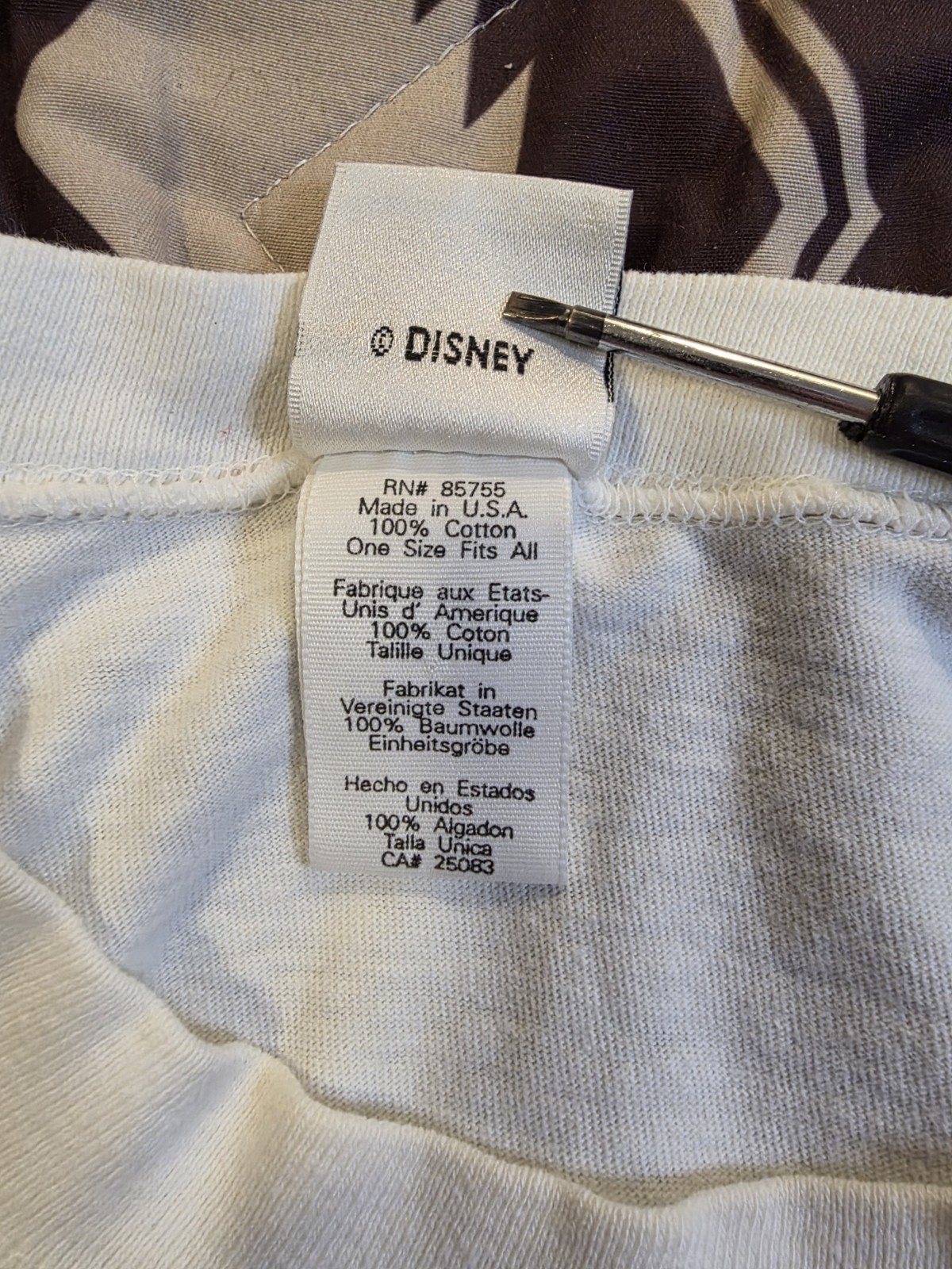 Vtg Disney Store 101 Dalmatians Big Print Double Sided T Shirt White One Size XL