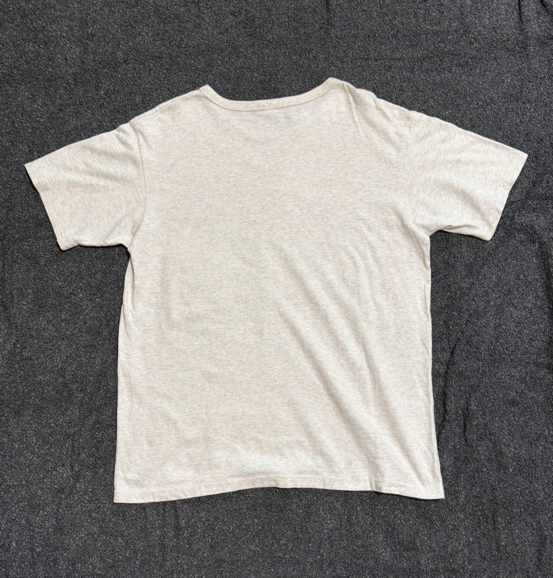 FilMelange Organic Cotton Pocket Tee Gray White Size 5 XL Made in Japan