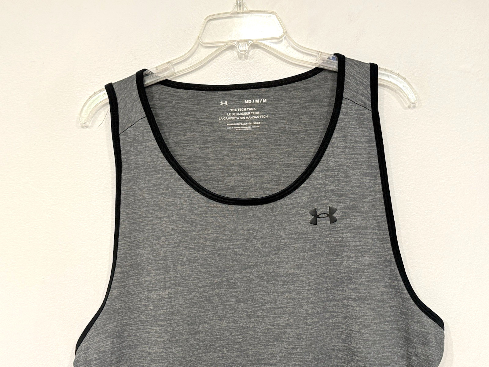 Under Armour UA Tech Tank 2.0 Men’s Sz Medium Gray Polyester Performance 1328704