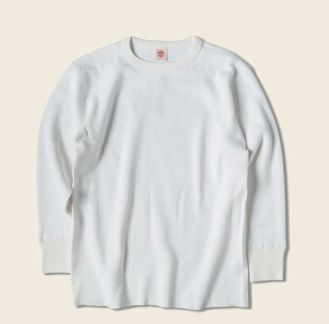 Heavyweight Waffle Cotton Long Sleeve – White Non Stock Mfg. Co.XL