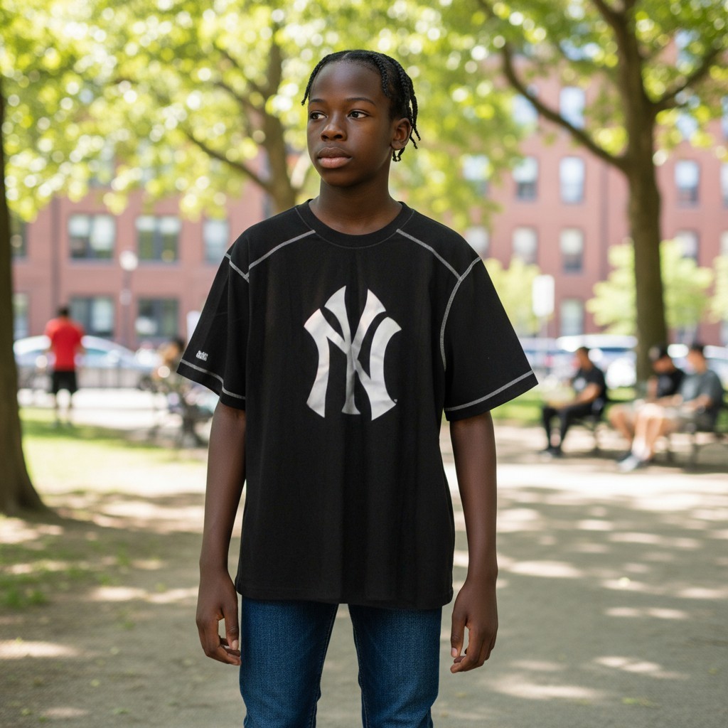 NY Graphic Yankees Logo T-Shirt New York Unisex Short Sleeve Large