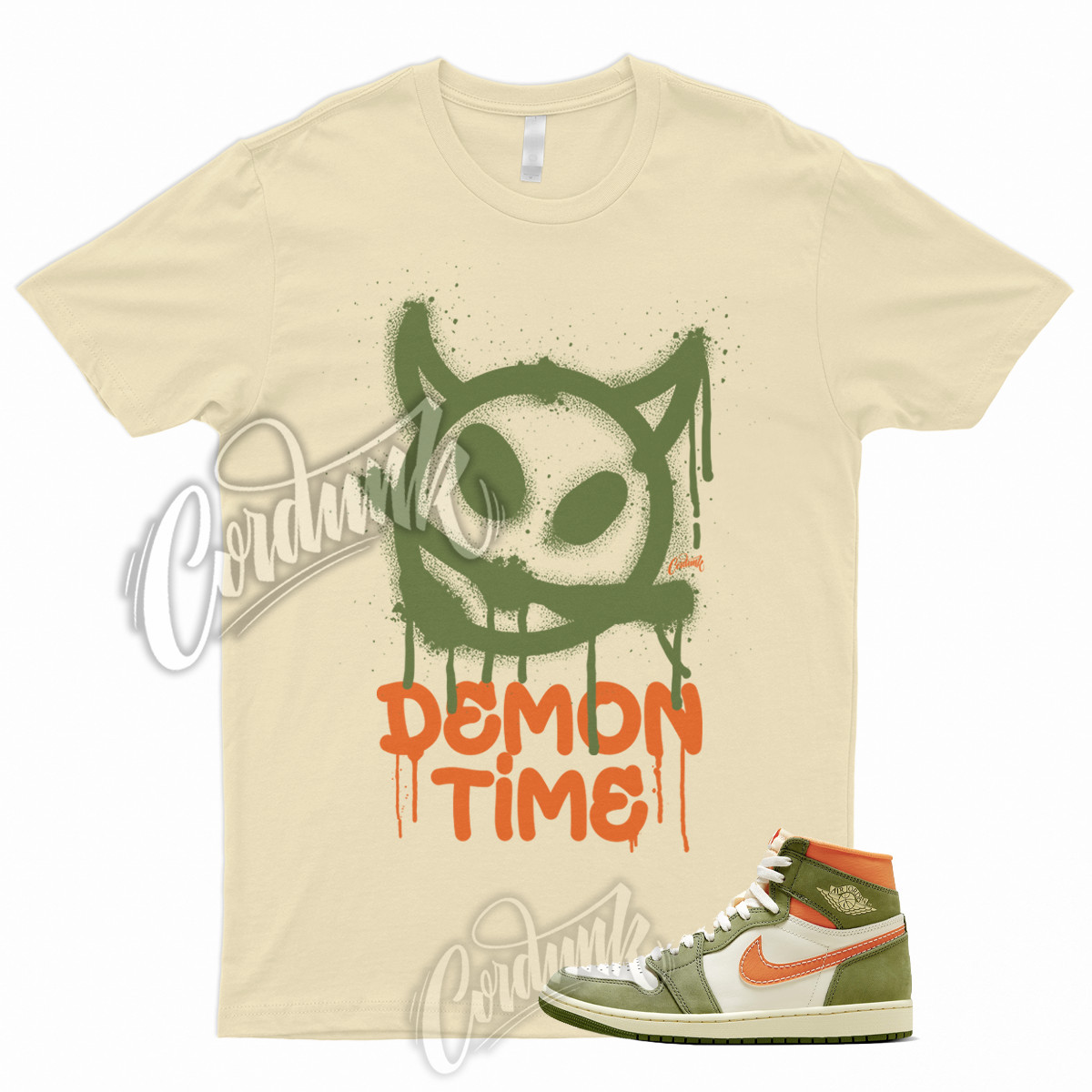 DTIME T Shirt for 1 High Celadon Sky J Light Olive Bright Mandarin Coconut Milk