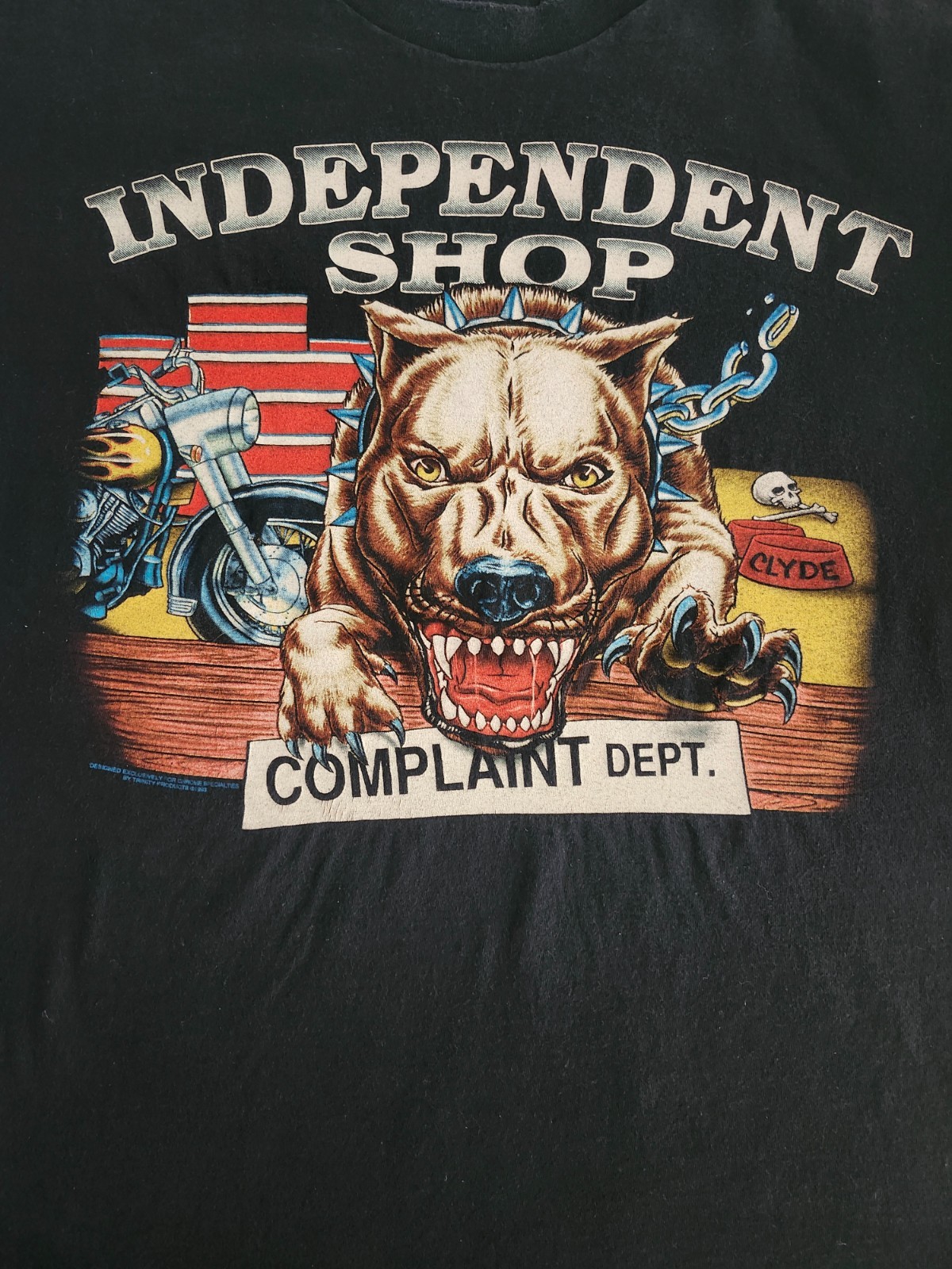 Vintage 1993 Harley Davidson Hamburg Germany T Shirt XXL Single Stitch Trinity 9