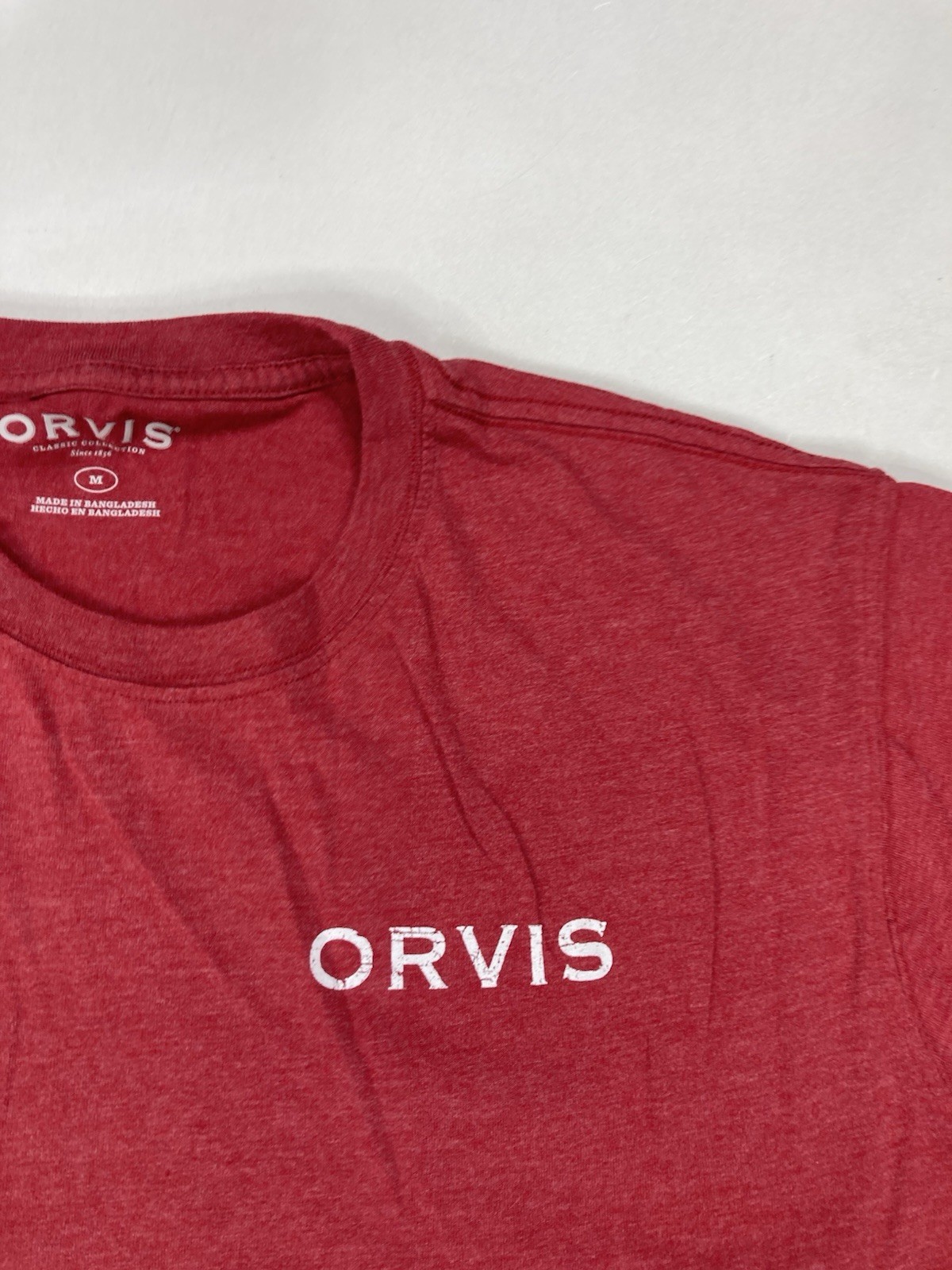 Orvis Quality Traditional Sporting Goods Graphic T-shirt Men Medium Red