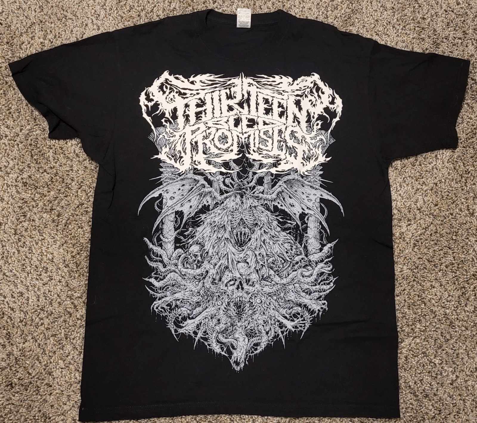 Thirteen Bled Promises T-shirt Large Official Deathcore Lacerated Enemy