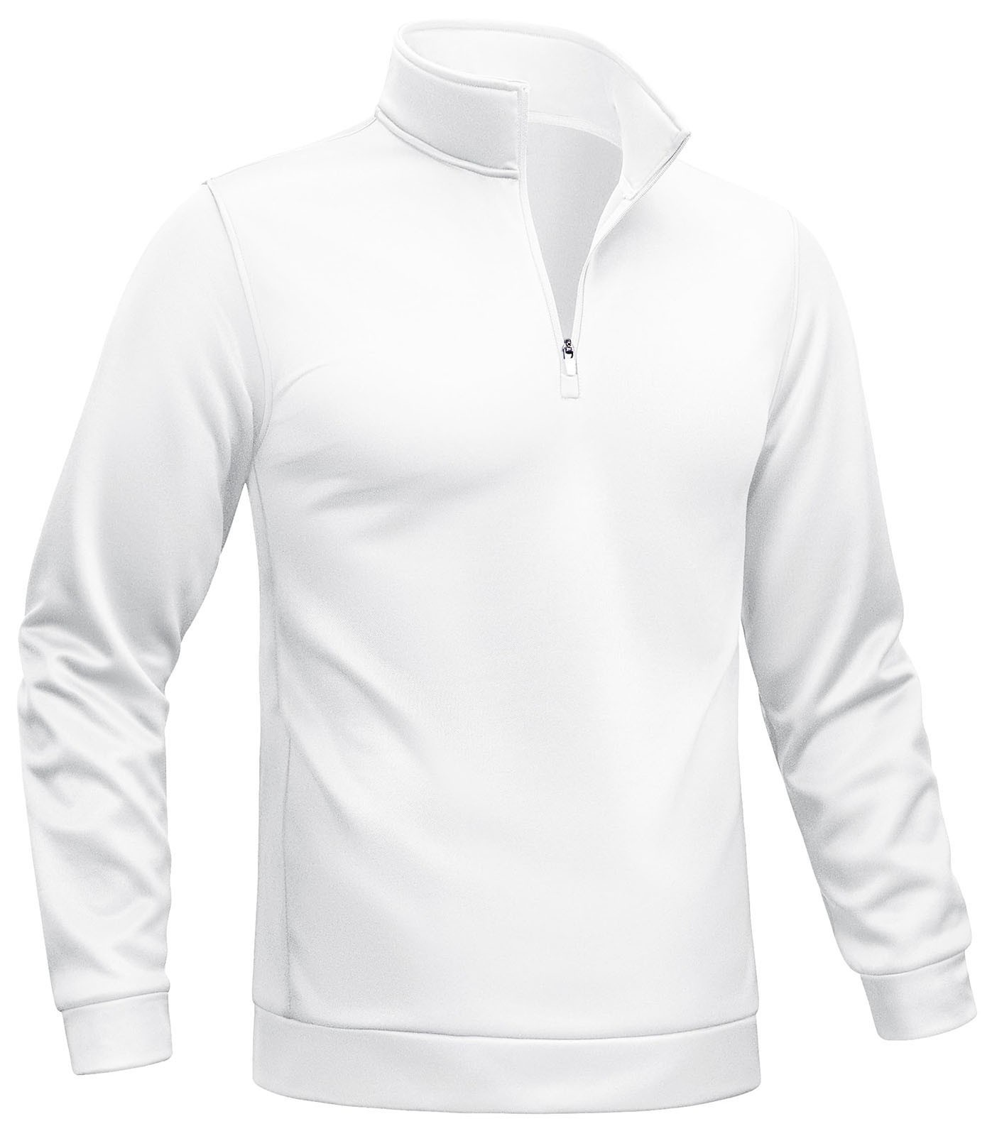Men’s Quarter Zip Pullover Lightweight Fleece Lined Warm 1/4 Zip Down Sweatshirt