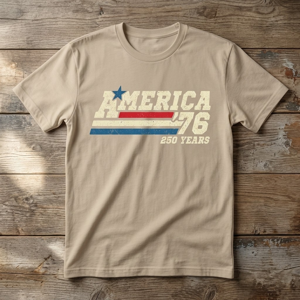 America 250th Anniversary T-Shirt Retro USA 1776-2026 Patriotic Tee