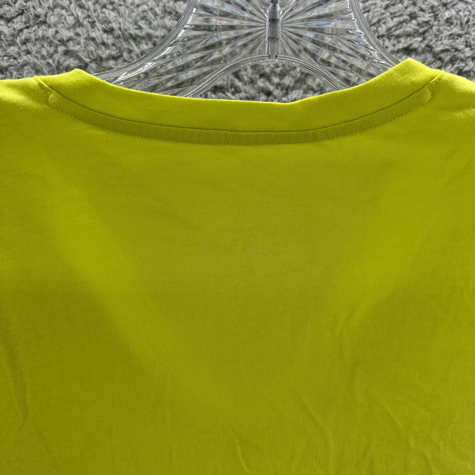Armani Exchange Shirt Mens Large L Green Pima Cotton Slim Fit V Neck T Shirt