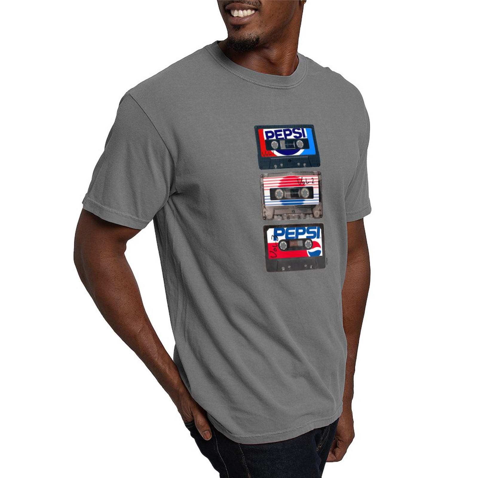 CafePress Pepsi Flashback Tapes Mens Comfort Colors Shirt Mens Shirt (267996624)