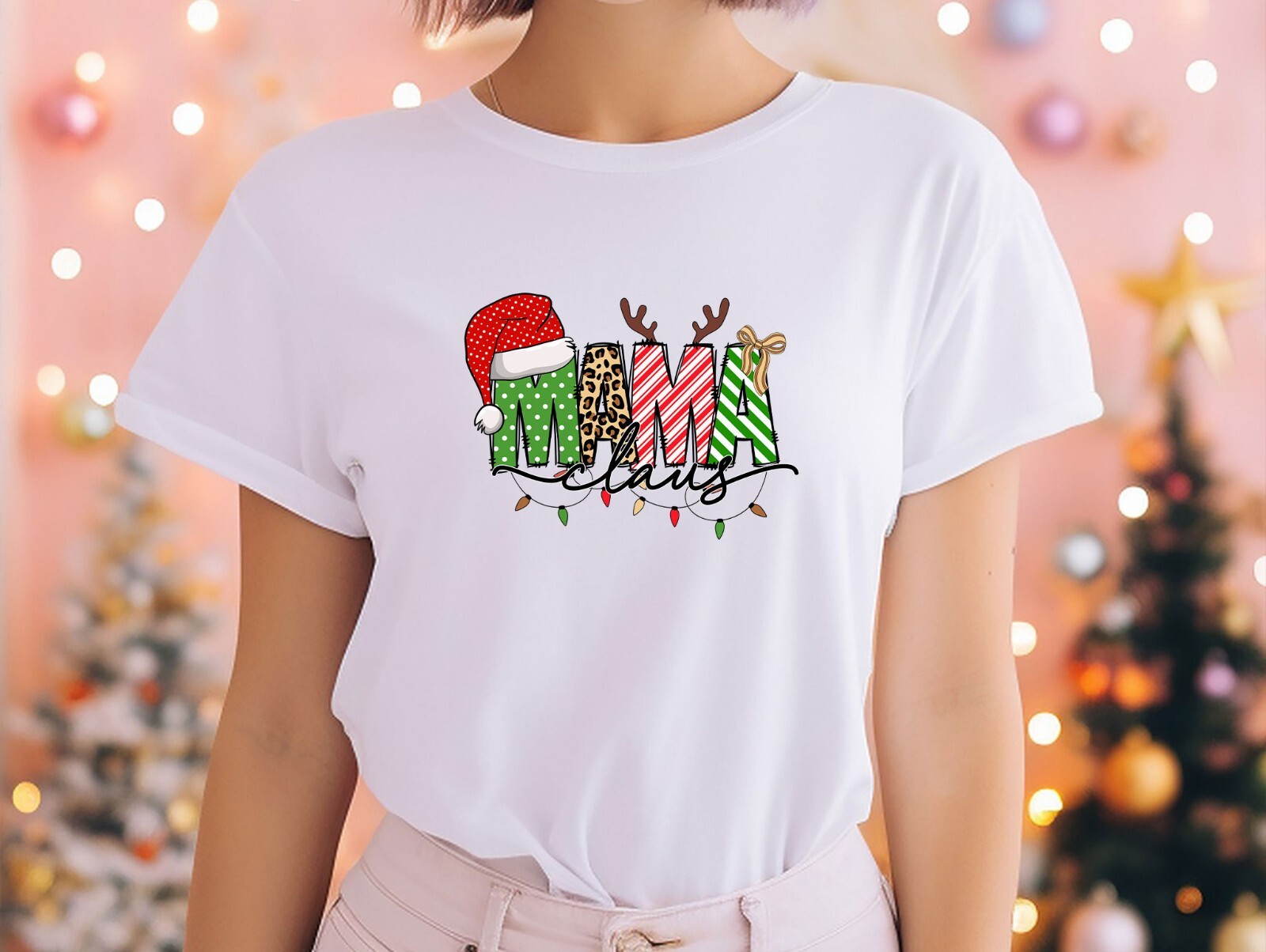Mama Claus Shirt, Christmas Gift For Mom, New Year Family Tshirt, Christmas Tee