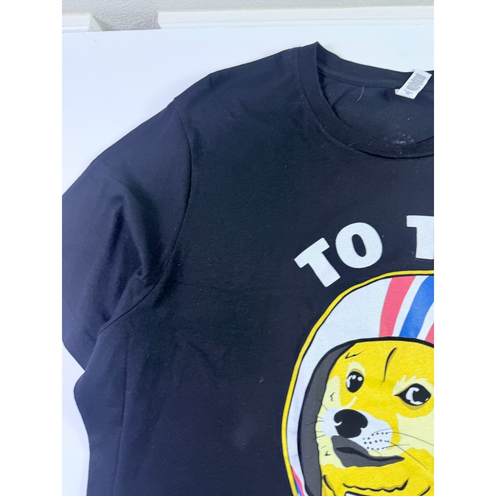 Barstool Sports Dogecoin To The Moon Graphic Tee Black 2XL Doge Crypto Shirt