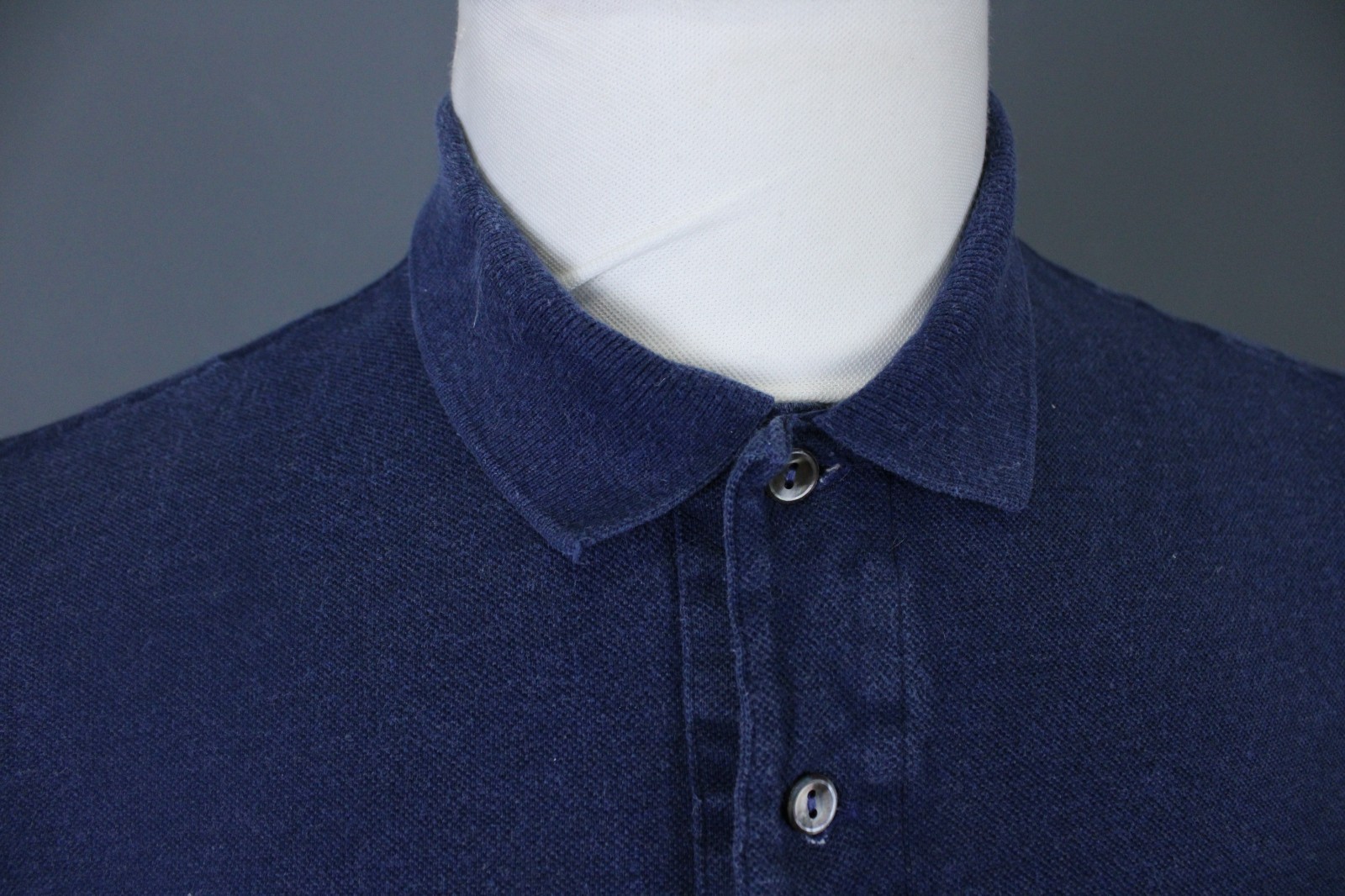 Lacoste Classic Fit Navy Blue Solid Cotton Long Sleeve Polo Shirt Size FR 3 / S