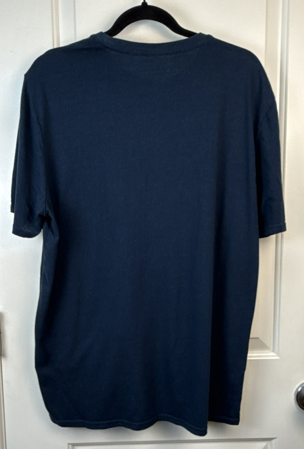 Threads 4 Thought Men’s T-Shirt Blue Short Sleeves Rainbow Embroidery Large