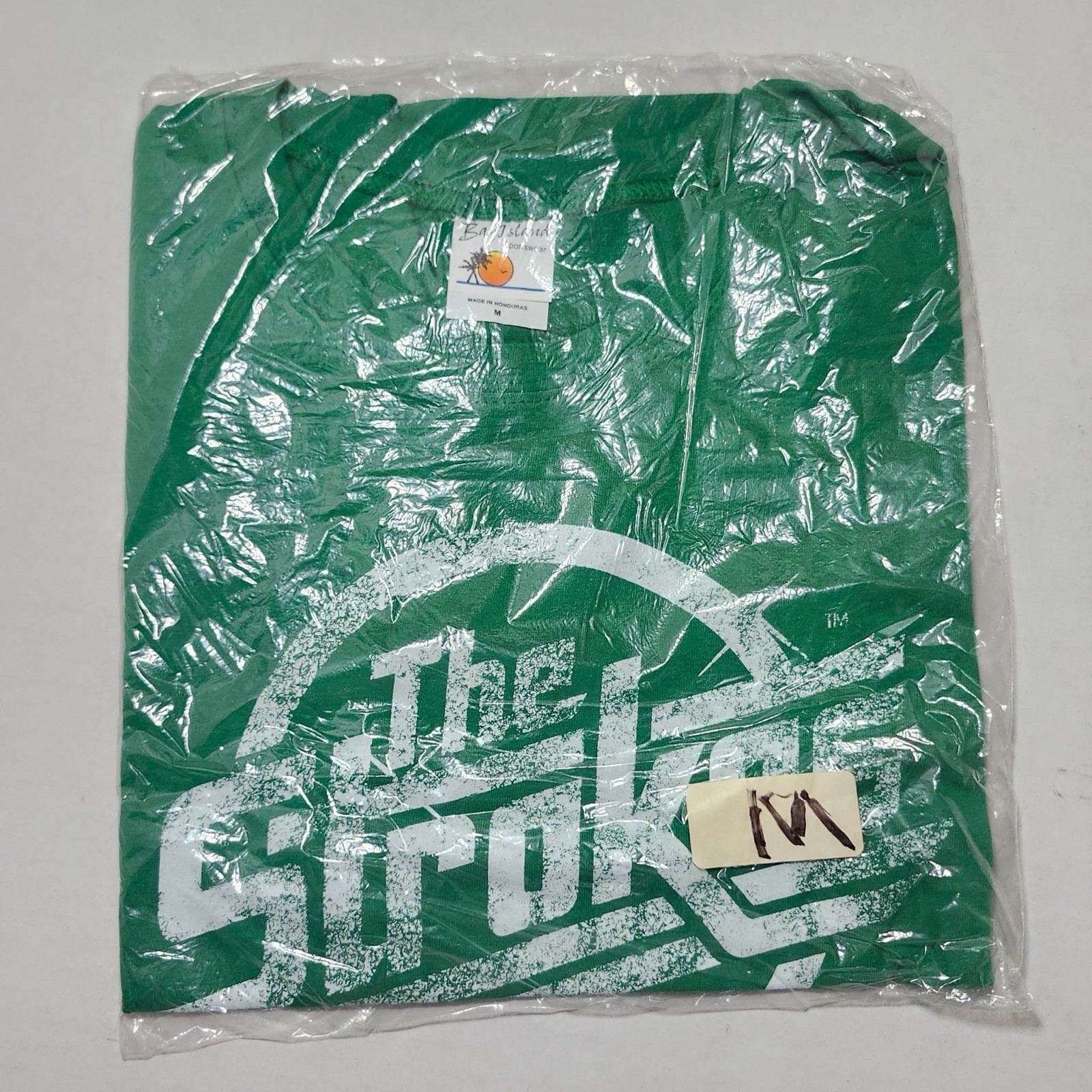 NOS The Strokes Green Graphic T-shirt Band Tee Rare Manga Logo Official Merch