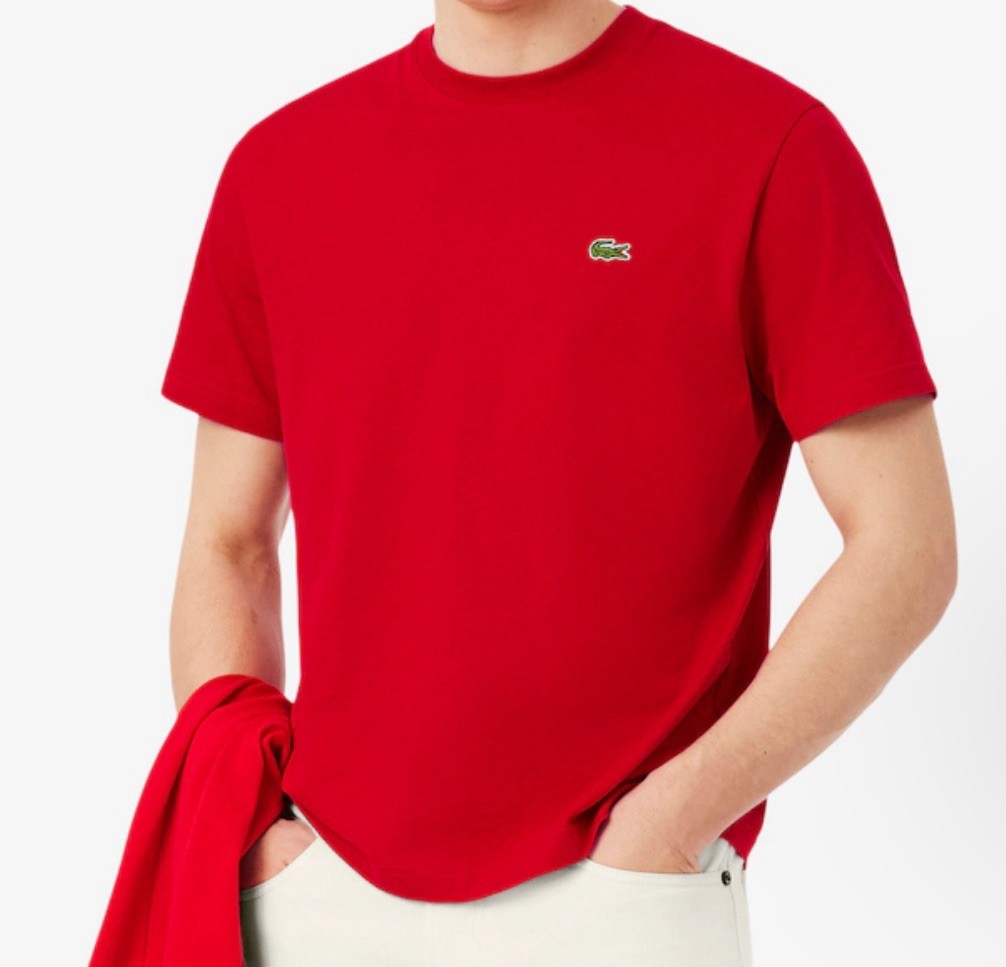 Lacoste Short Sleeve T Shirt 100% Cotton Men’s Size 3 X Red