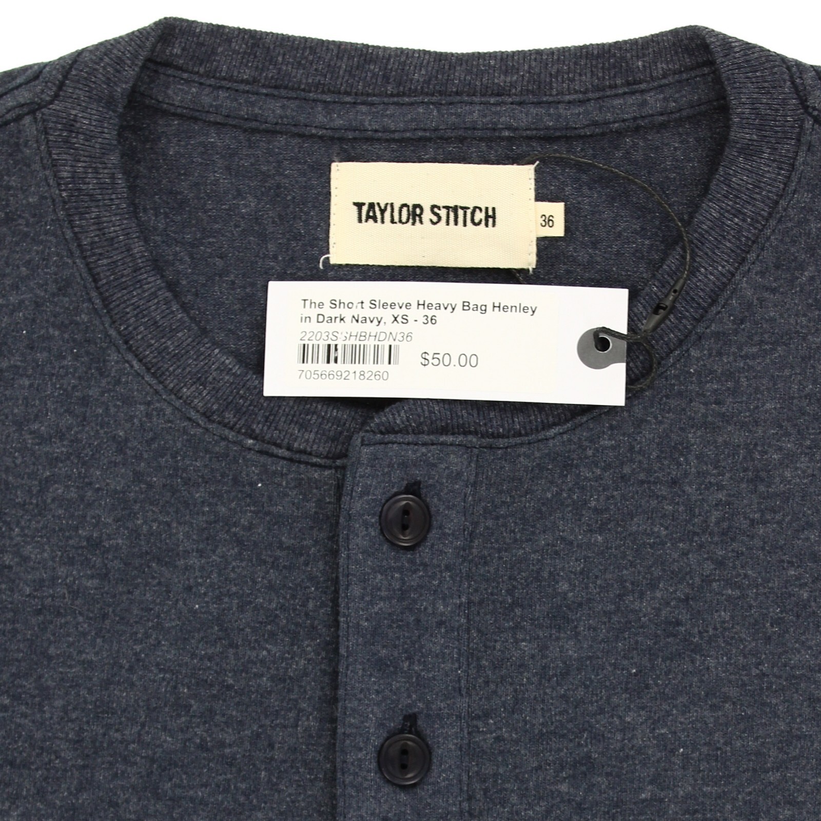 Taylor Stitch Shirt, Men’s The Heavy Bag Henley, Crew Neck Shirt MSRP $70