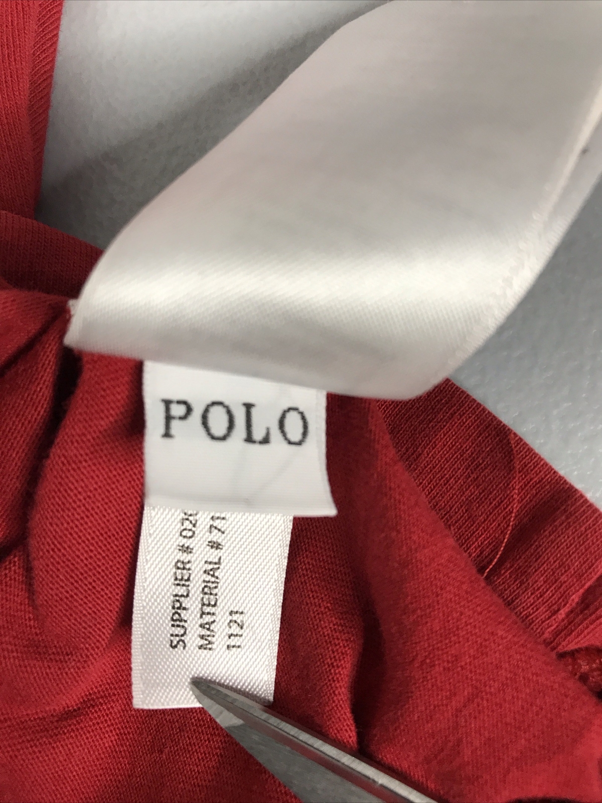 Polo Mens Graphic T-Shirt Red Big Logo Sz XXL Casual Pullover W/Stains See Pics