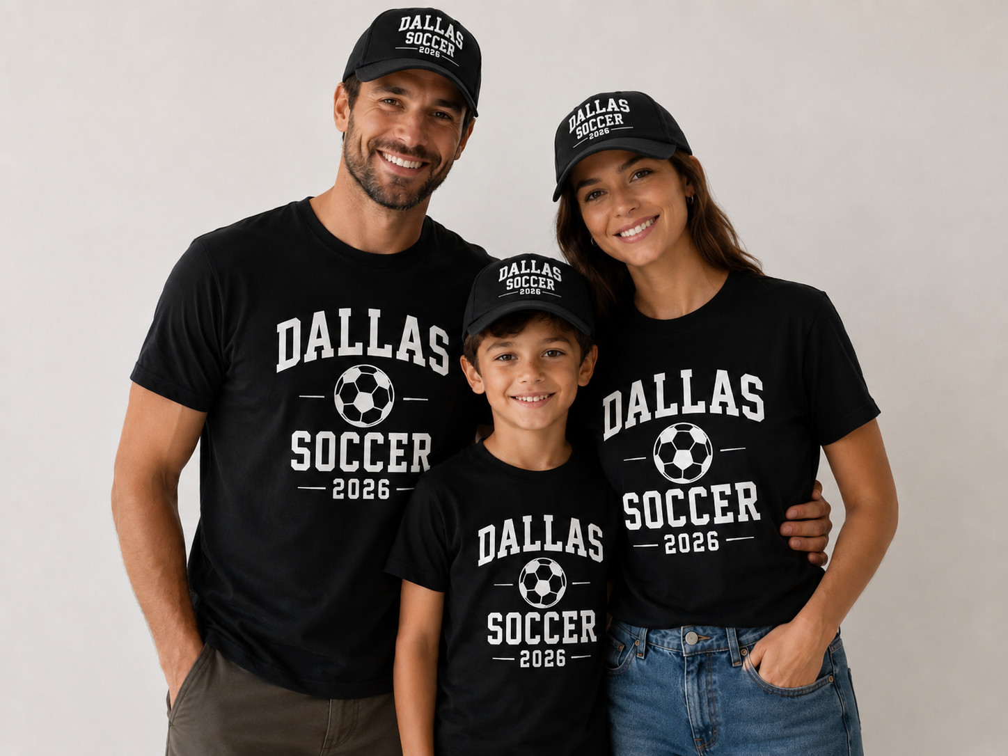 Dallas Soccer 2026 Family Matching Shirts Set Custom Wholesale, lot, Bulk