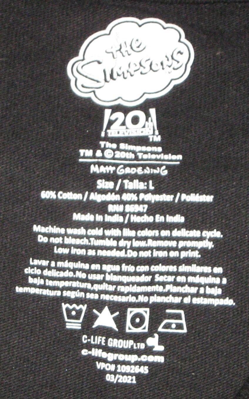 The Simpsons Men’s T-Shirt Sz L Treehouse Of Horror