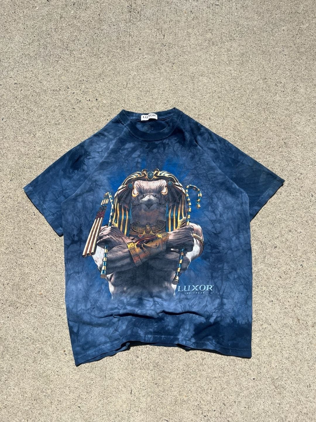 The Mountain Luxor Las Vegas Egyptian Horus Soldier Blue Tie-Dye T-Shirt