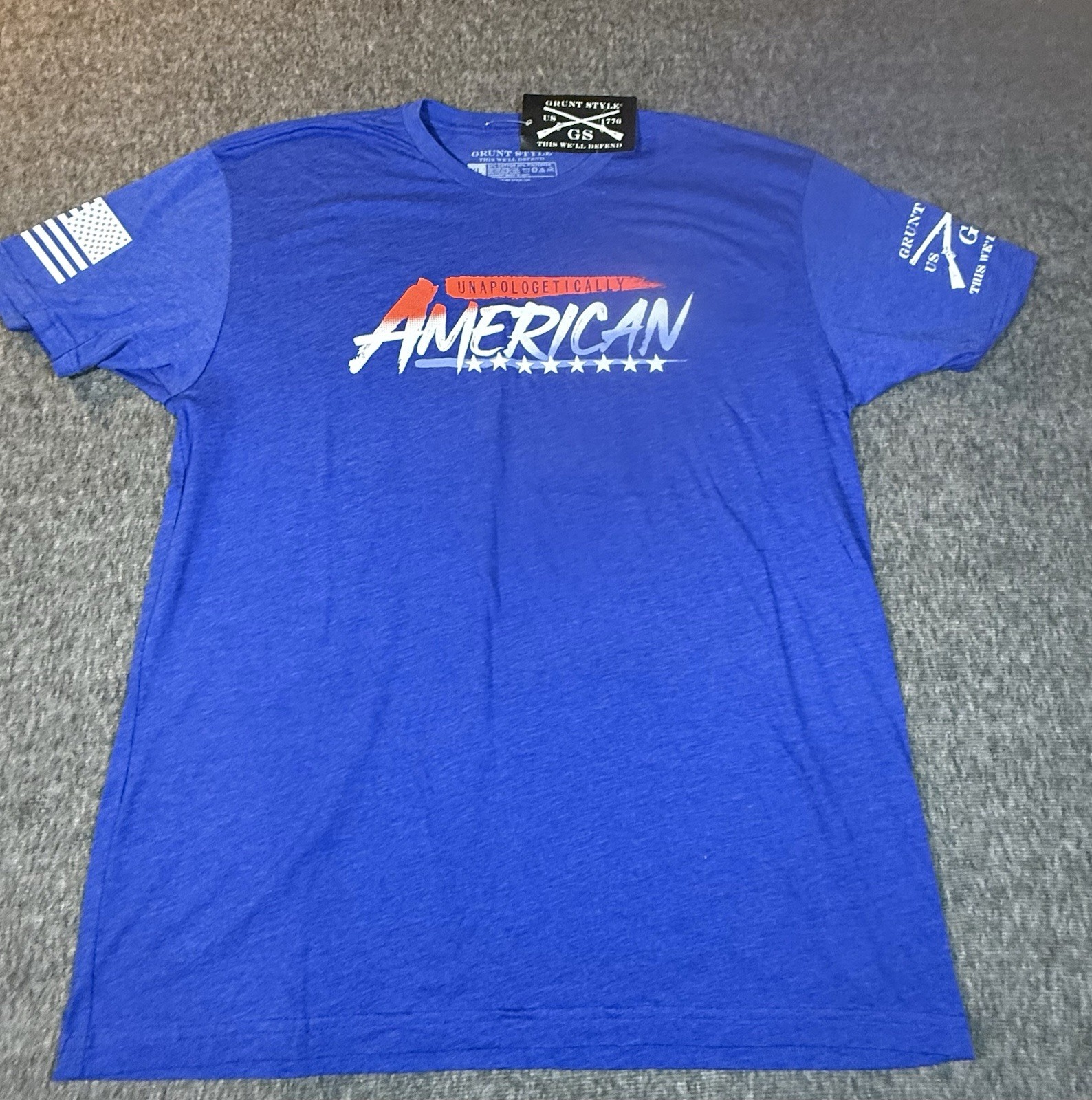 Brand New Grunt Style Men’s T Shirt Size XL Blue – Unapologetically American