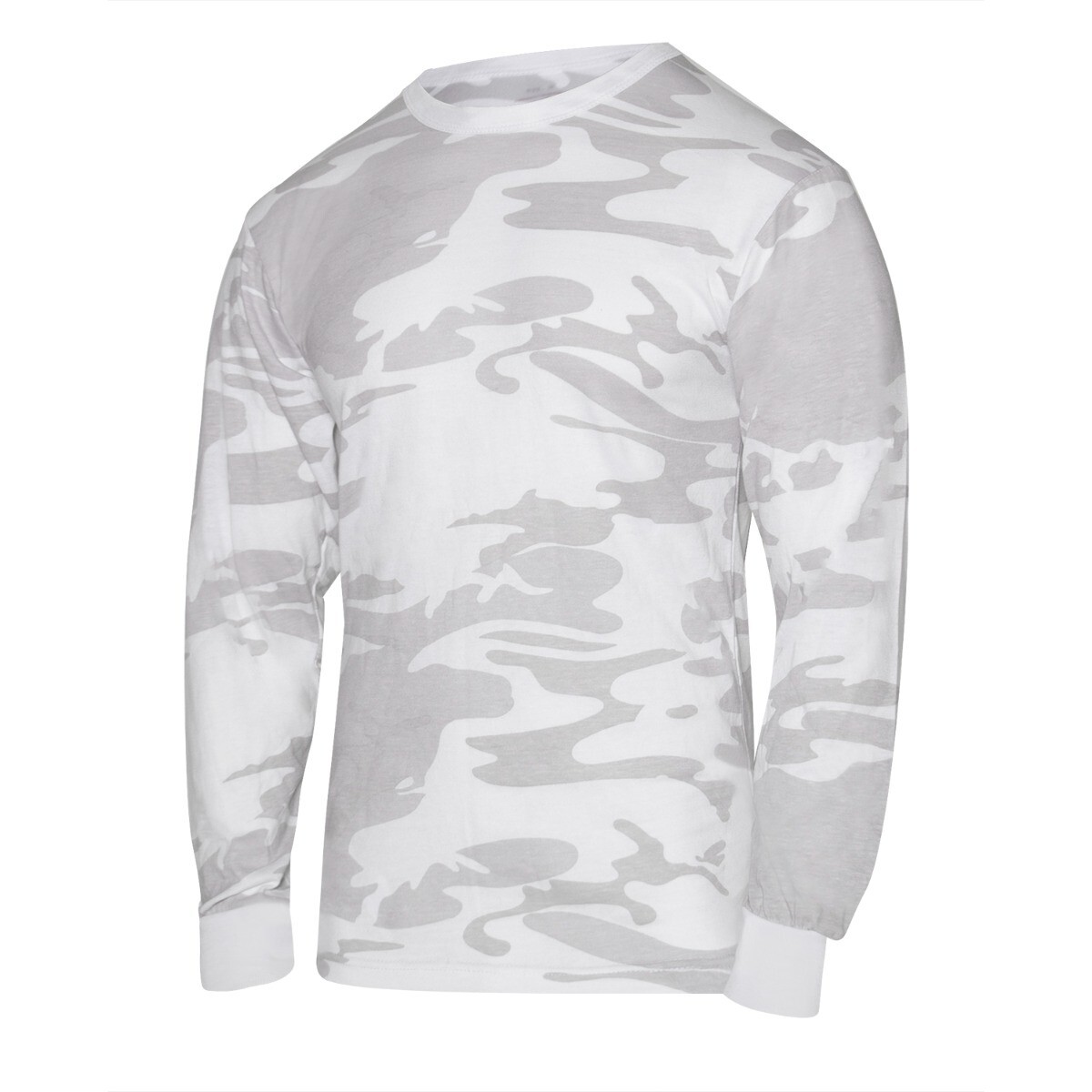Rothco White Camo Long Sleeve T-Shirt Tactical Military Crew Tee Undershirt