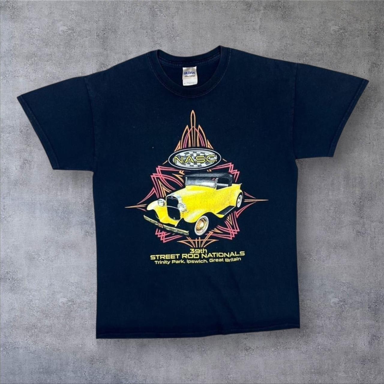N.A.S.C. “Street Rod Nationals” Hot Rod Racing Tourist Black T-Shirt Medium