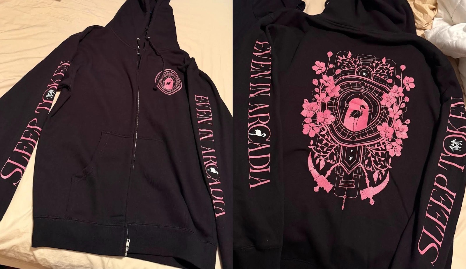 SALE! Even In Arcadia Tour Flamingo Zip Up Hoodie Reprint