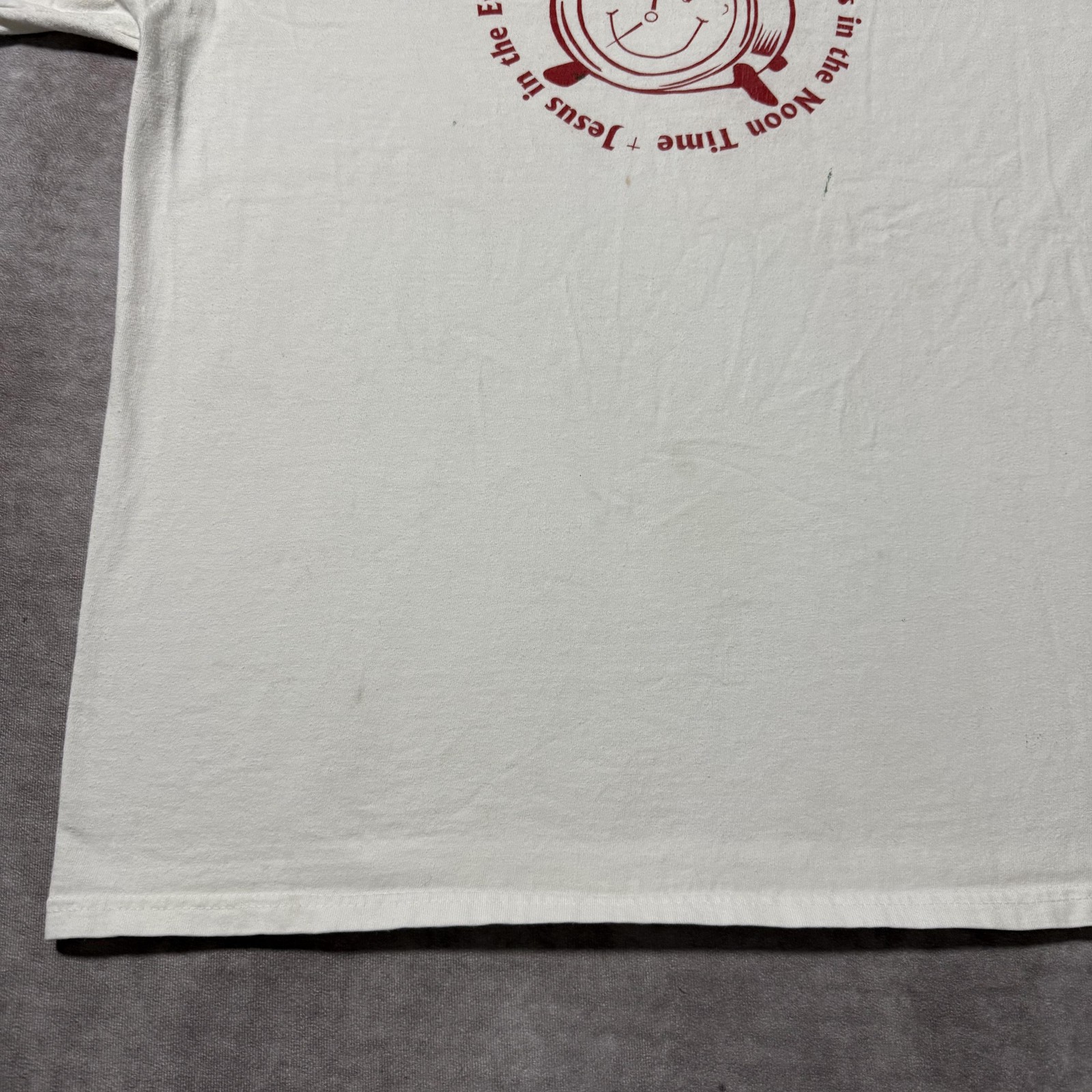 Vintage 90s Jesus 24-7 Shirt Mens L White Christian Clock Funny Graphic Tee