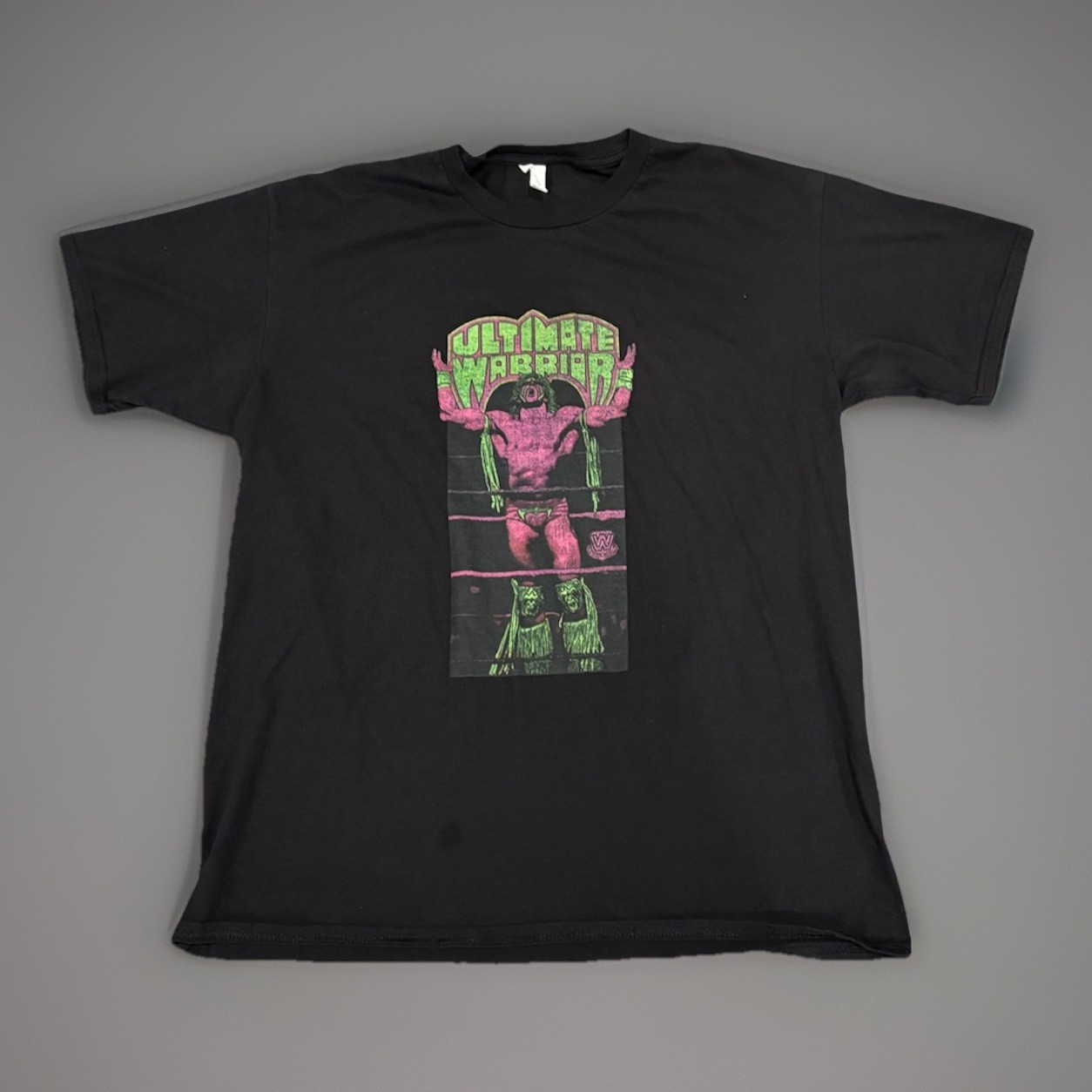 Ultimate Warrior Shirt Mens Large ProWrestling Tees Shirt WWF WWE Purple 80s 90s