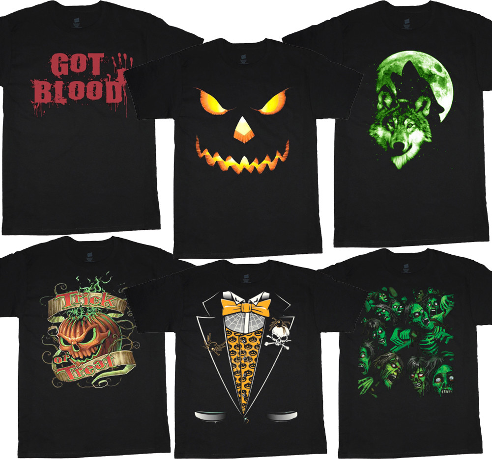 Halloween t-shirts for men scary decals funny easy costume ideas design tee