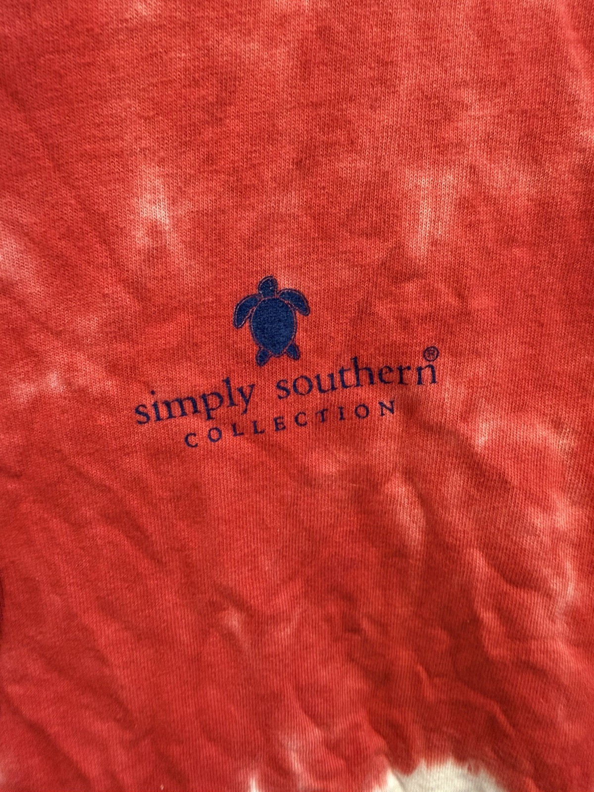 Simply Southern RED WHITE BLUE Tie Dye Tee Shirt Adult XLarge EUC