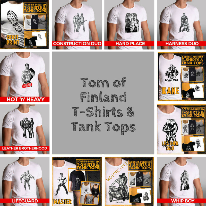 Tom of Finland T-shirts Tank Tops Gay Leather Fetish Muscle Men’s Art Fitted Tee