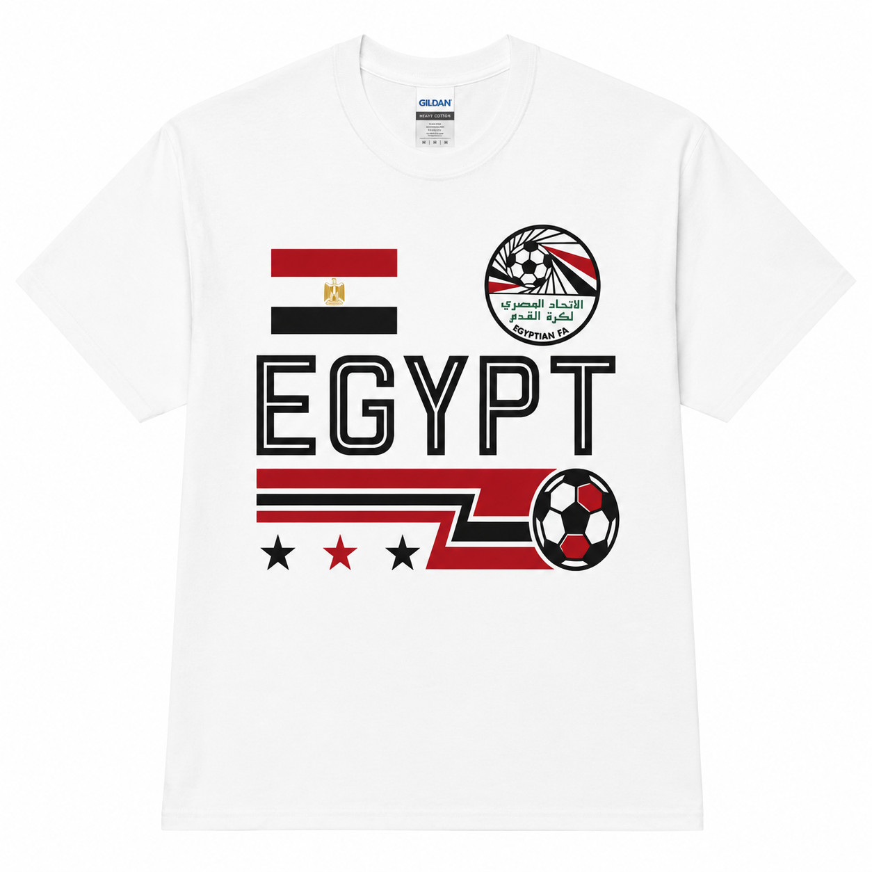 Vintage Egypt Flag Patriotic Trendy Pride Graphic Cotton Unisex T-Shirt