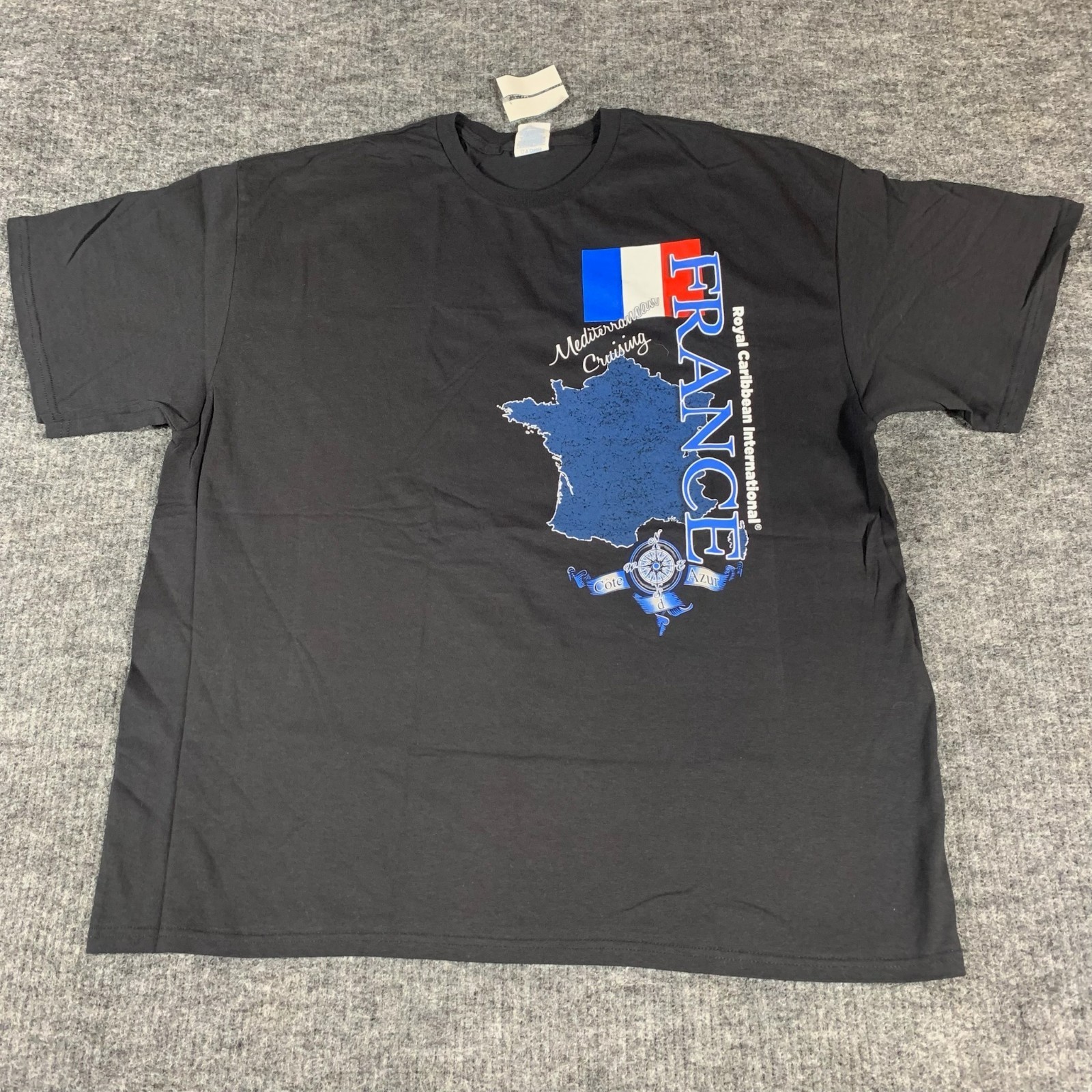 Delta T Shirt Mens 2XL Black France Mediterian Cruising Short Sleeve European