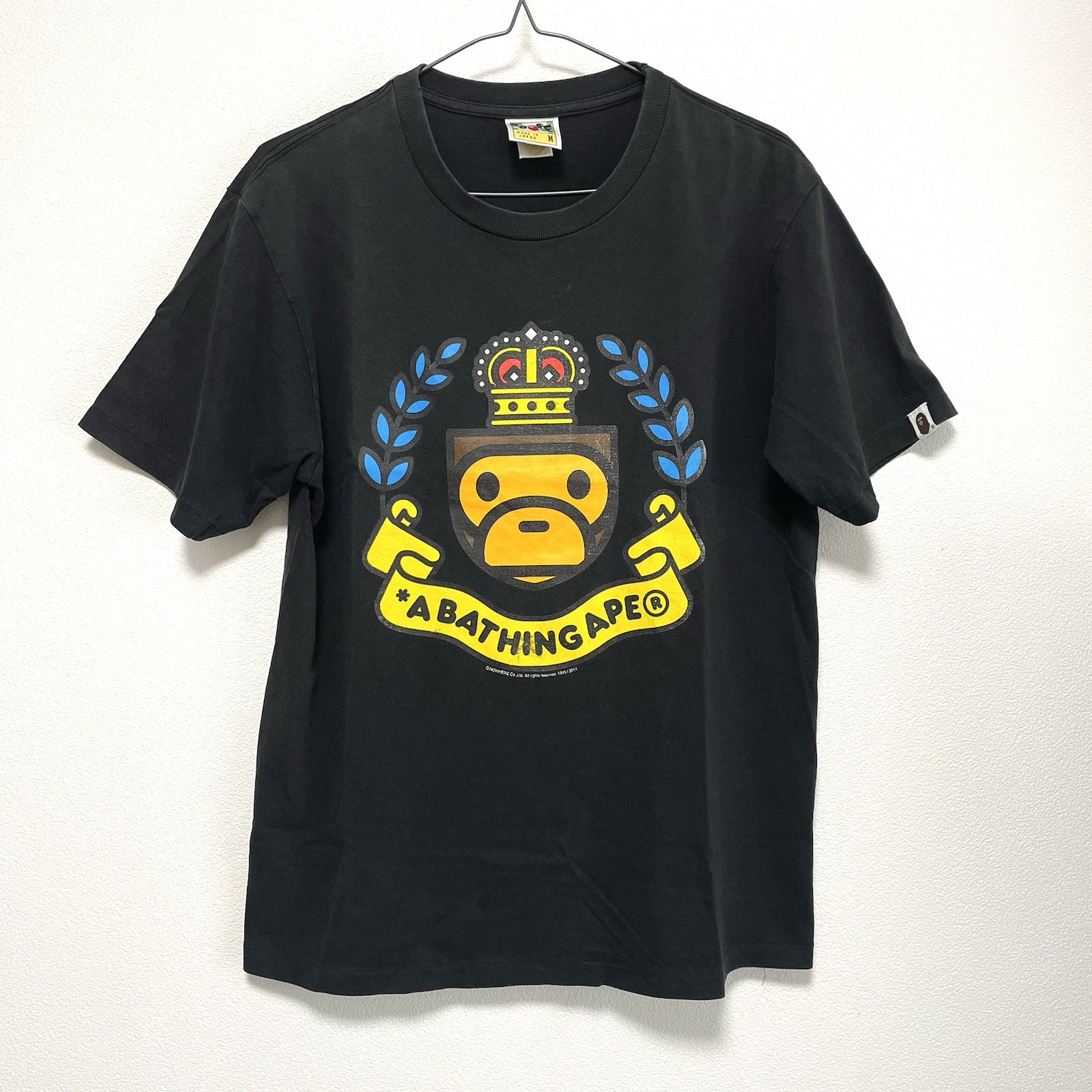 Vintage Bape Baby Milo T-Shirt A Bathing Ape Black M Medium Japan Made Nigo 00s
