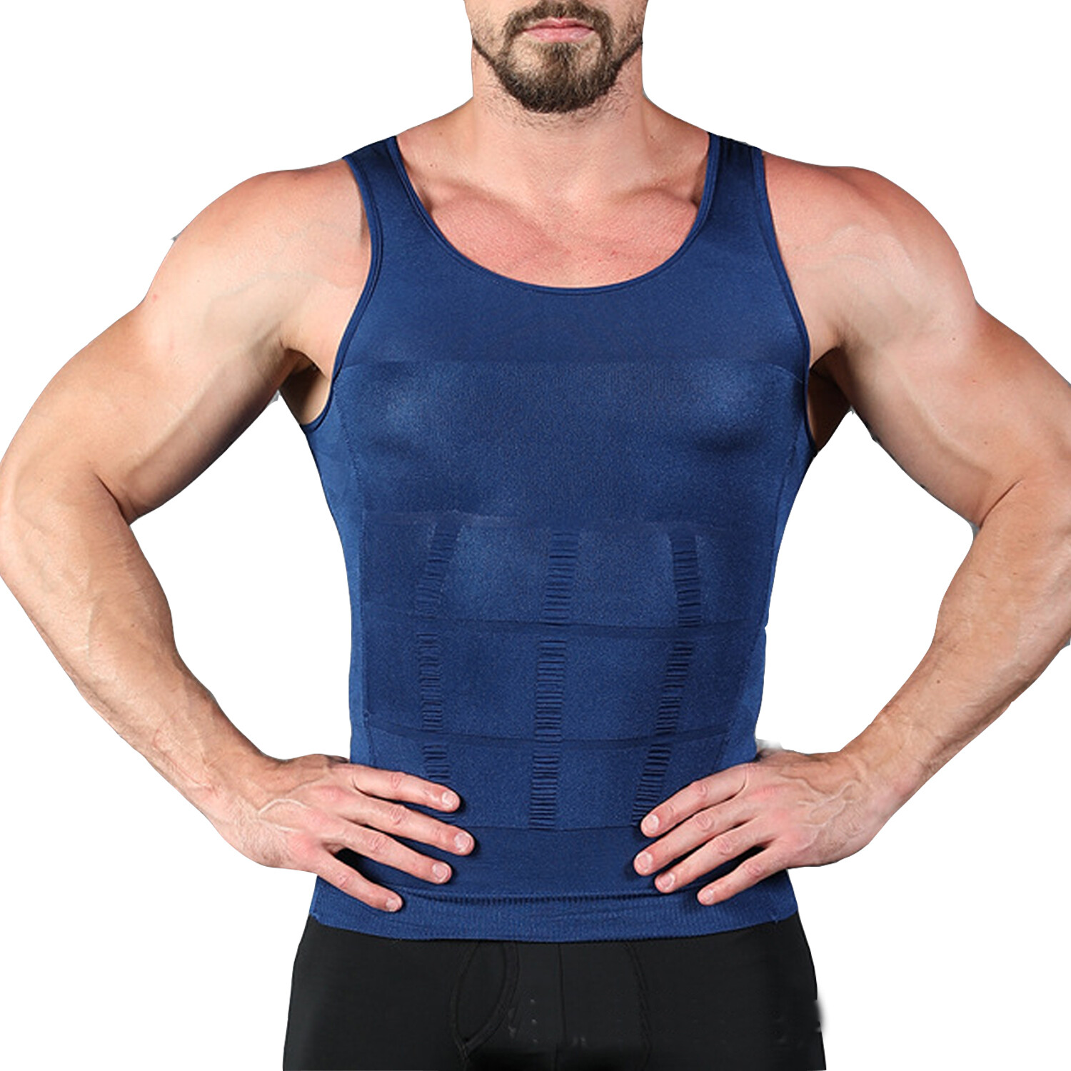 Mens Body Shaper Toning Vest Compression Shirt Tank Top Shapewear Slim Underwear
