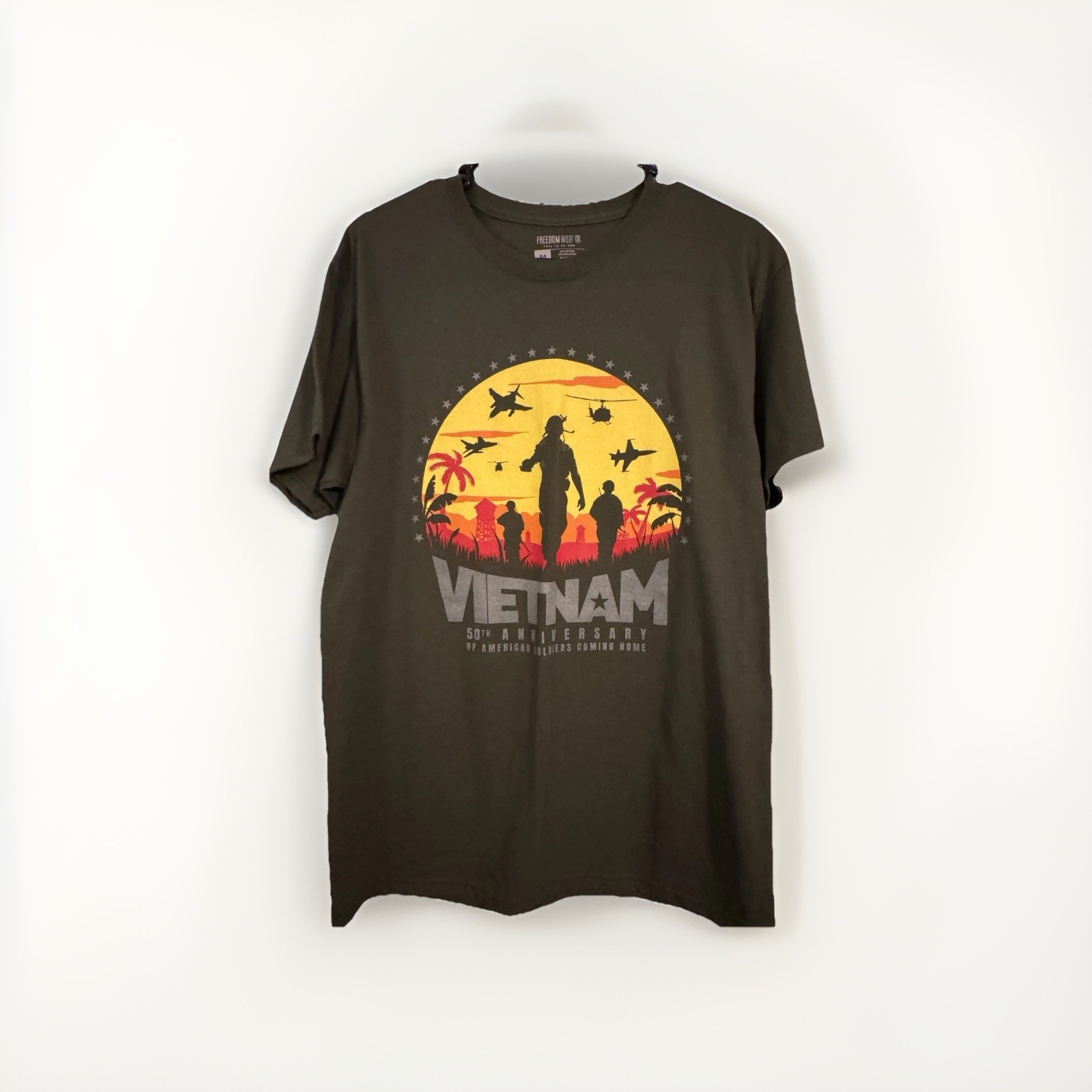 Vietnam 50th Anniversary Of Soldiers Coming Home T-Shirt Green Freedom Wear Co.