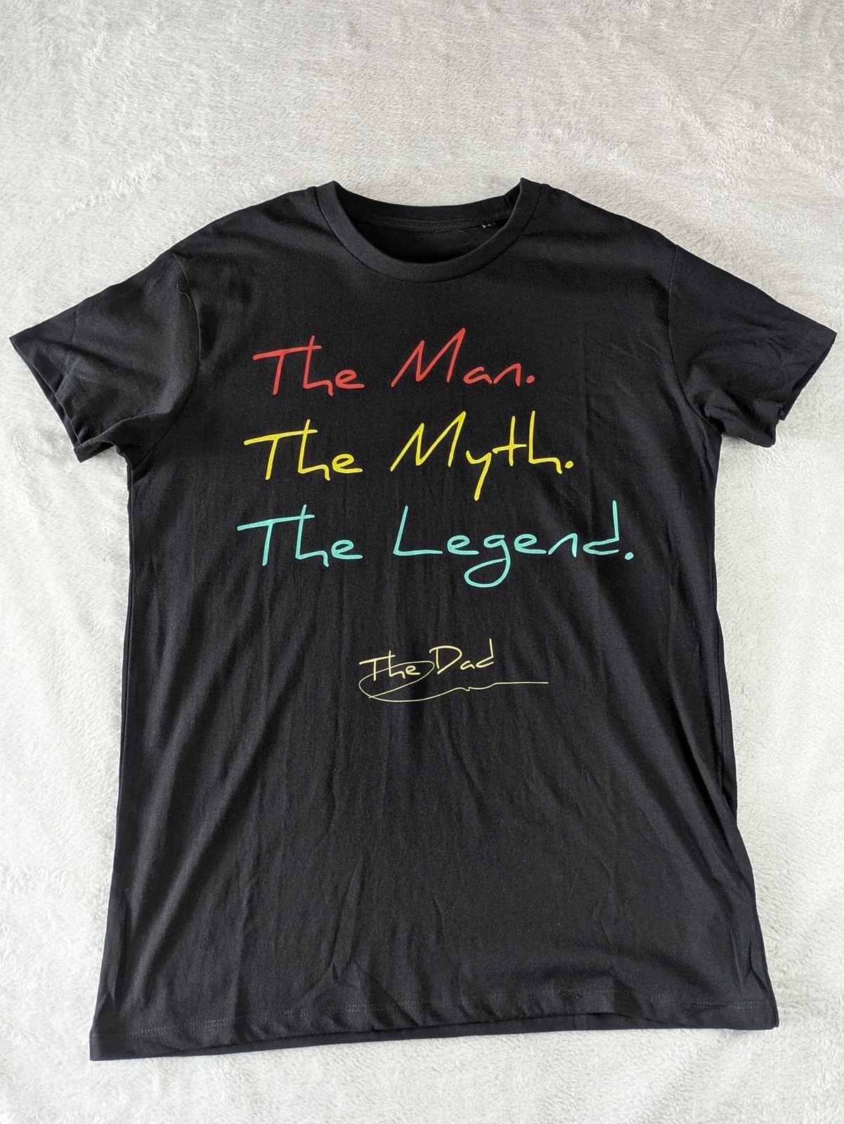 Sols T-Shirt Mens Small Black The Man The Myth The Legend Graphic Fathers Day
