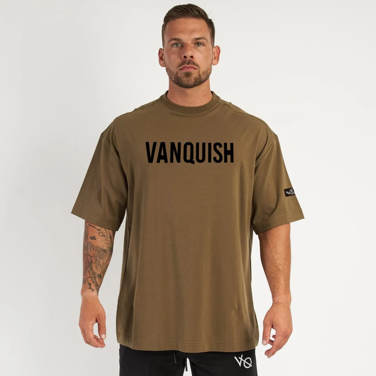 Men’s Cotton Round Neck Oversized Gym T-shirt Loose Fit And Comfortable Clothing