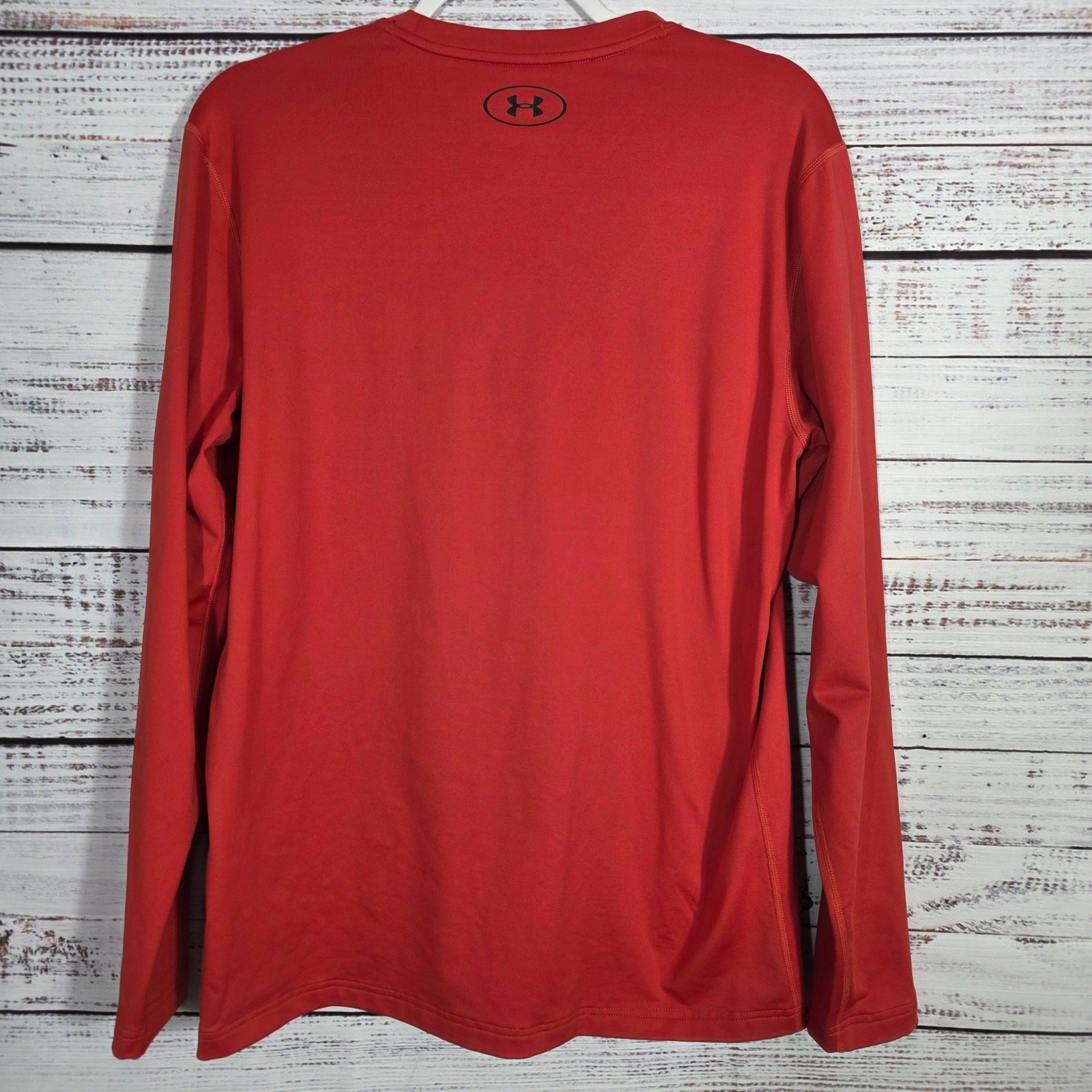 Under Armour Cold gear Men’s Orange Long Sleeve Fleece Lined Large