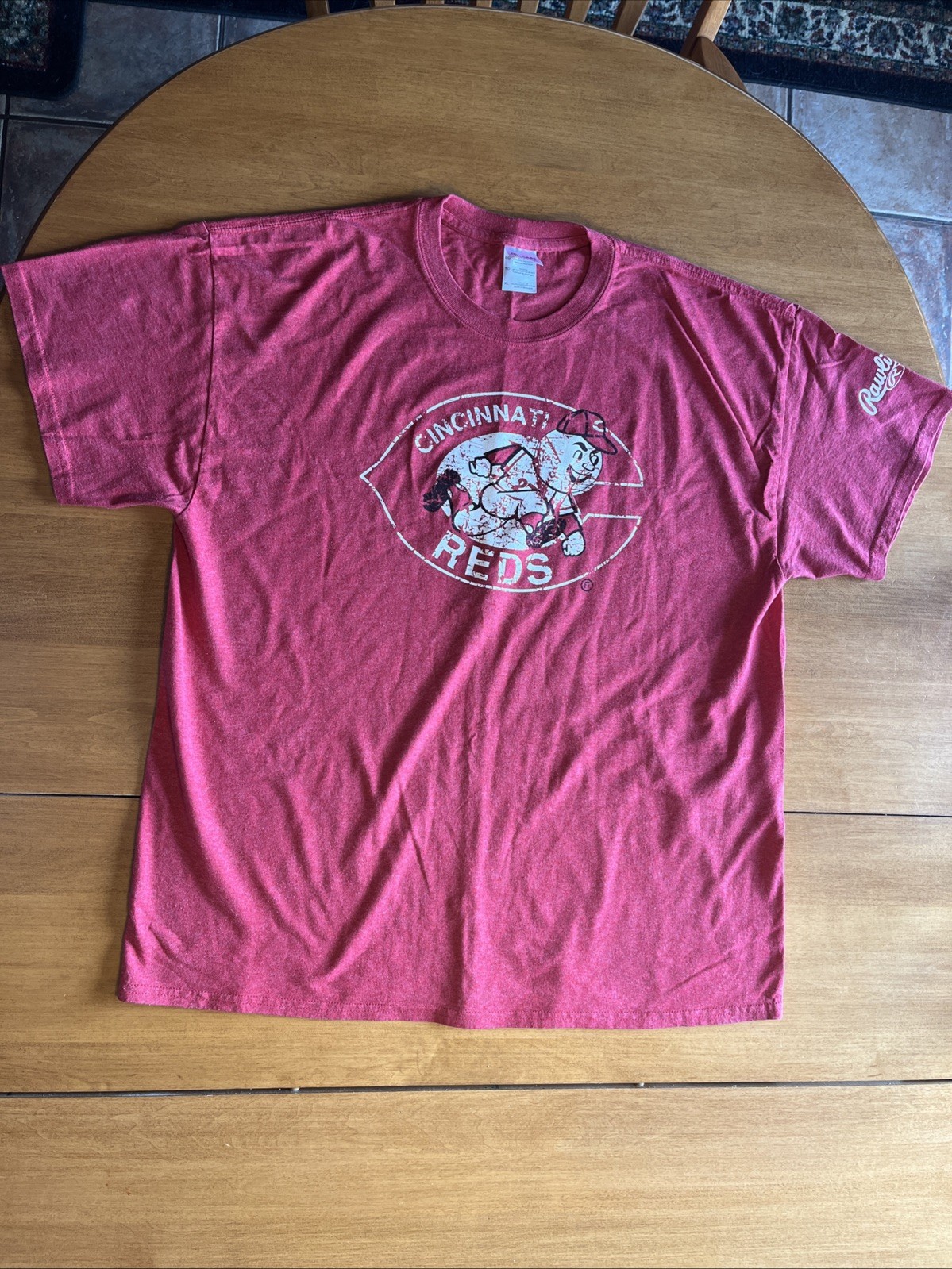 Cincinnati Reds Logo Unisex Rawlings T-Shirt Joe Morgan #8 SZ XL