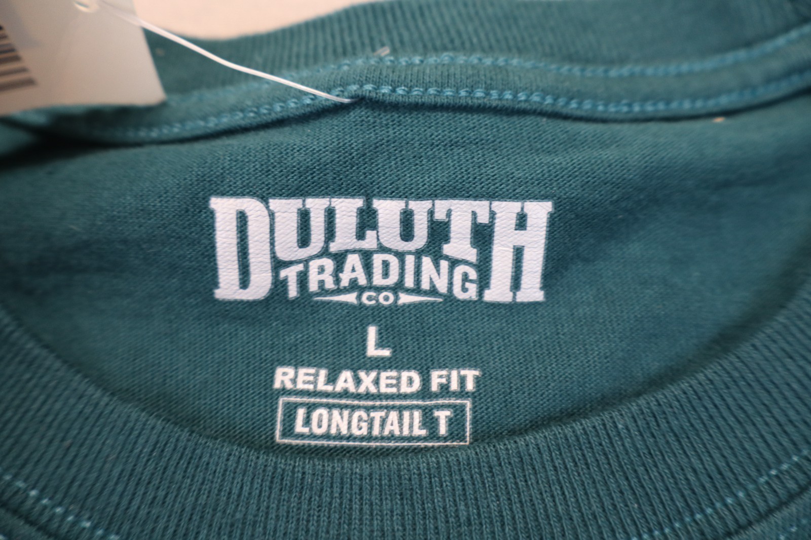 NEW Duluth Trading Co Longtail T Relaxed Short Sleeve T Shirt Green Crewneck L