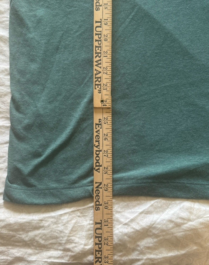 Duluth Trading Co Mens T-Shirt Green Short Sleeve Cotton Size L Pencil Pocket