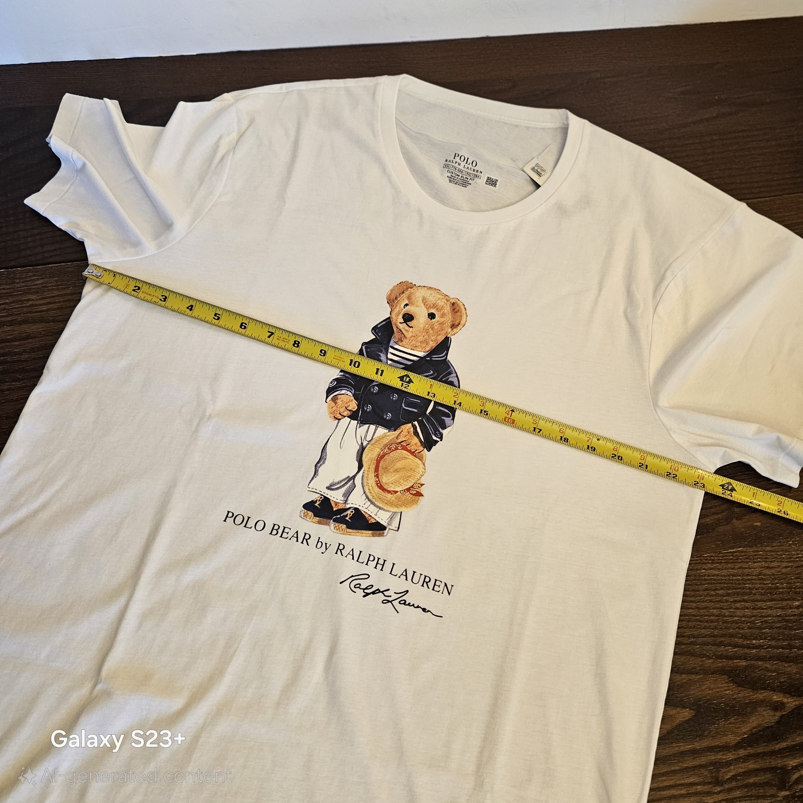 NWT Polo Ralph Lauren Polo Bear T-Shirt XXL Custom Slim Fit White 100% Cotton