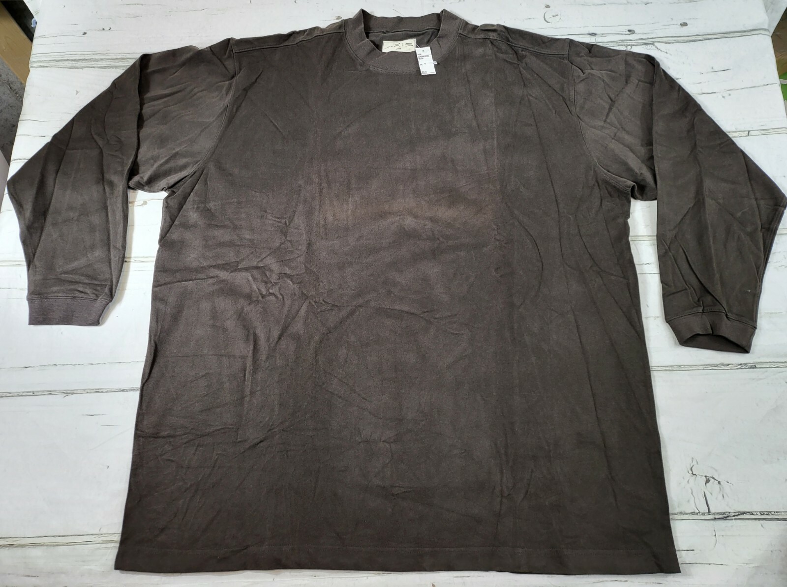 Vintage Deadstock Axis Mens 3XB Combed Cotton Long Sleeve Mock T Shirt NWT $60